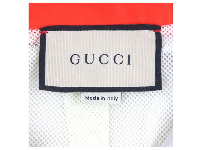 Gucci Nylonjacke Polyesterjacke Beige Orange - Ansicht 8