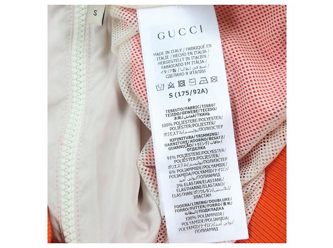 Gucci Nylonjacke Polyesterjacke Beige Orange - Ansicht 9