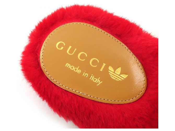 Mule in pelle con strisce Horsebit di Gucci×adidas Rosa Rosso - vista 10