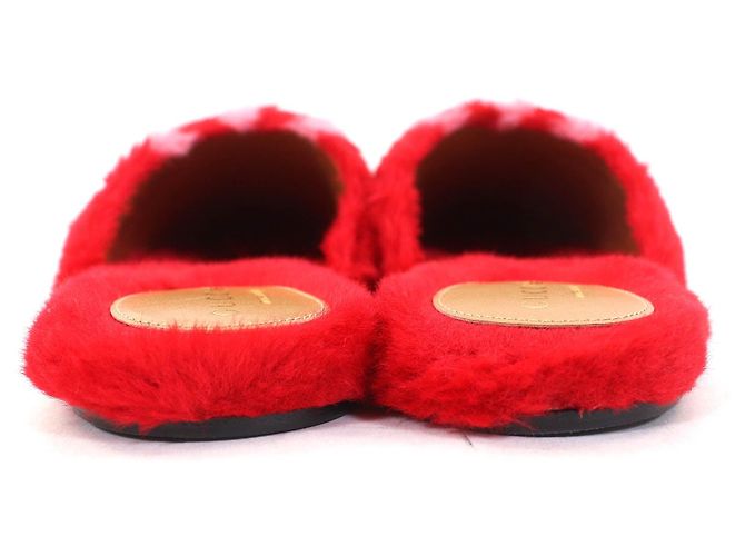 Mule in pelle con strisce Horsebit di Gucci×adidas Rosa Rosso - vista 6