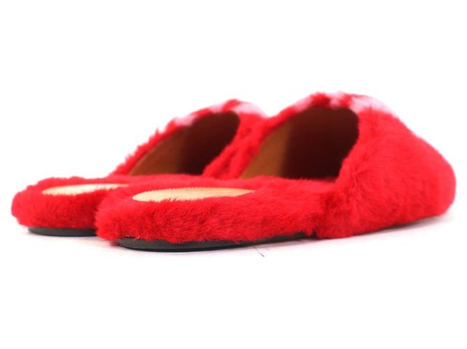 Mule in pelle con strisce Horsebit di Gucci×adidas Rosa Rosso - vista 7