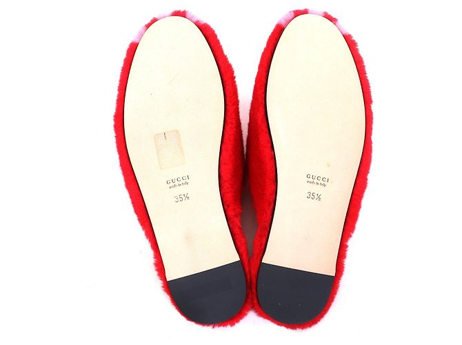 Mule in pelle con strisce Horsebit di Gucci×adidas Rosa Rosso - vista 8