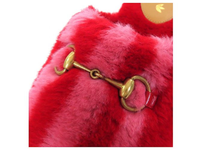 Mule in pelle con strisce Horsebit di Gucci×adidas Rosa Rosso - vista 9