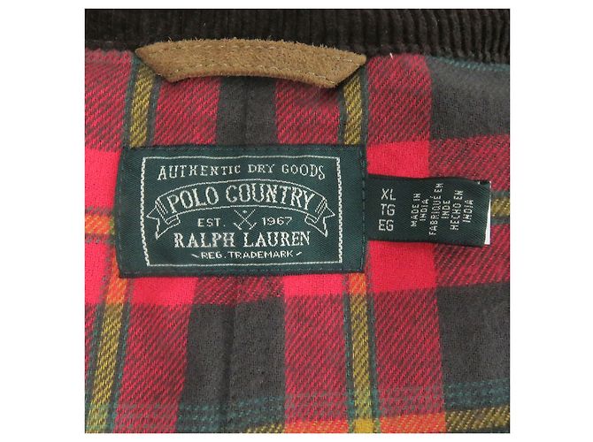 Ralph Lauren Mono de cuero de cabra Polo Country Castaño - vista 6