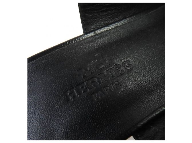 Leder-Pumps Anfini von Hermès Schwarz - Ansicht 10