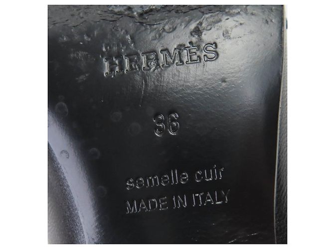 Leder-Pumps Anfini von Hermès Schwarz - Ansicht 12