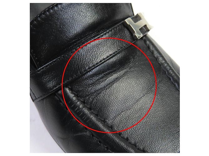 Leder-Pumps Anfini von Hermès Schwarz - Ansicht 13