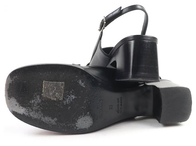 Leder-Pumps Anfini von Hermès Schwarz - Ansicht 7