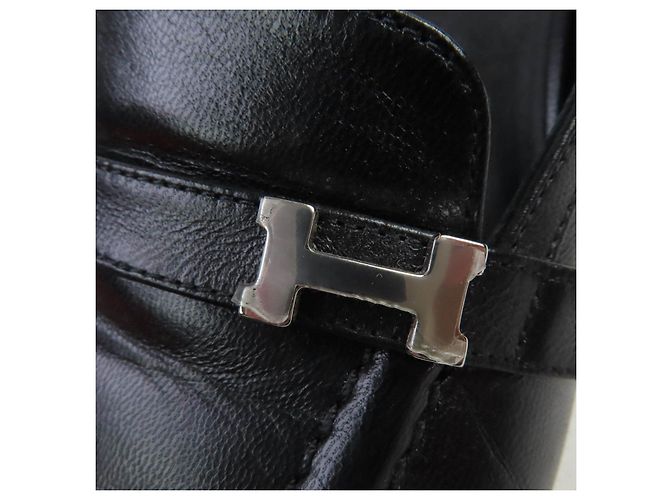 Leder-Pumps Anfini von Hermès Schwarz - Ansicht 9