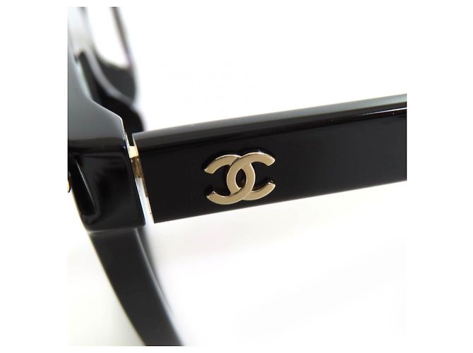 Timeless Gafas de sol Chanel COCO Mark Chain Negro - vista 12