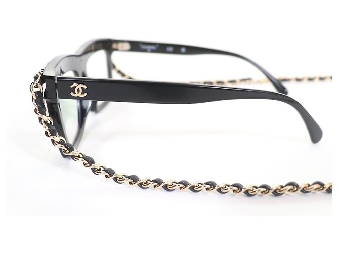 Timeless Gafas de sol Chanel COCO Mark Chain Negro - vista 5