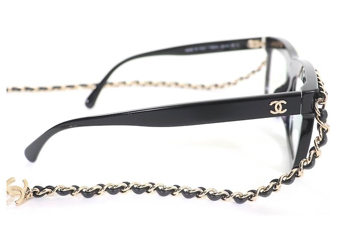 Timeless Gafas de sol Chanel COCO Mark Chain Negro - vista 7