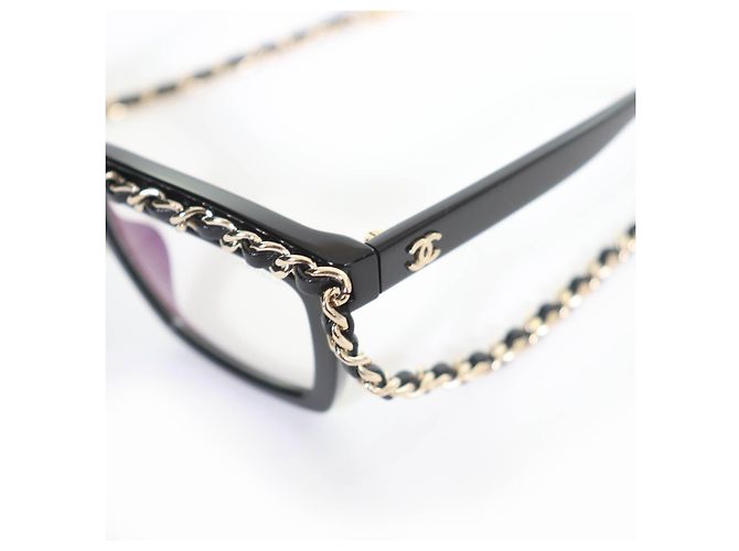 Timeless Gafas de sol Chanel COCO Mark Chain Negro - vista 9