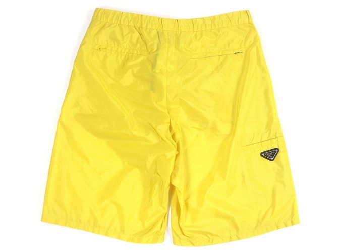 Prada Shorts aus recyceltem Polyamid Gelb - Ansicht 2