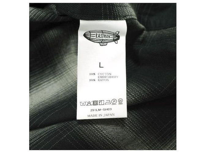 Autre Marque CAMICIA WESTERN A QUADRI OMBRATA LASTMAN Camicia di cotone Nero - vista 10