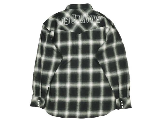 Autre Marque CAMICIA WESTERN A QUADRI OMBRATA LASTMAN Camicia di cotone Nero - vista 2
