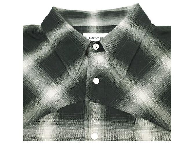Autre Marque CAMICIA WESTERN A QUADRI OMBRATA LASTMAN Camicia di cotone Nero - vista 7