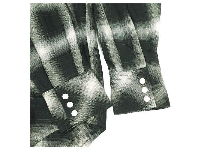 Autre Marque CAMICIA WESTERN A QUADRI OMBRATA LASTMAN Camicia di cotone Nero - vista 8