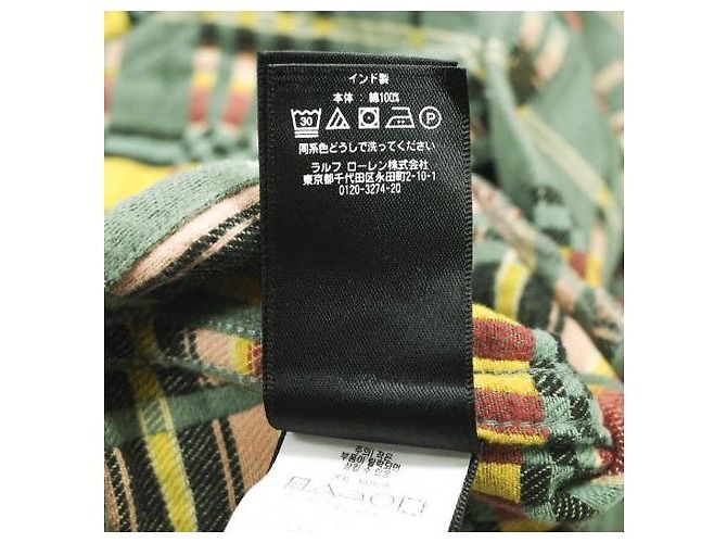 Ralph Lauren Camisa overshirt de algodón jacquard a cuadros marrón RRL Verde - vista 8