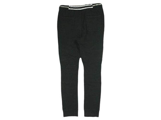 Autre Marque Pantalones de moto con cremallera Balmain Pantalones de algodón Negro - vista 2