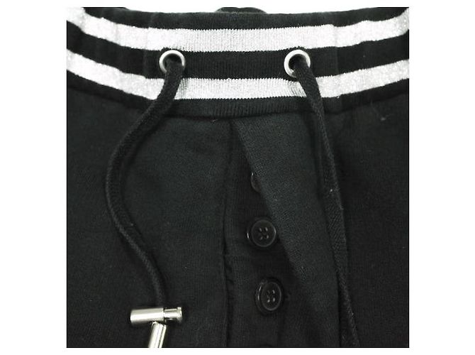 Autre Marque Pantalones de moto con cremallera Balmain Pantalones de algodón Negro - vista 4