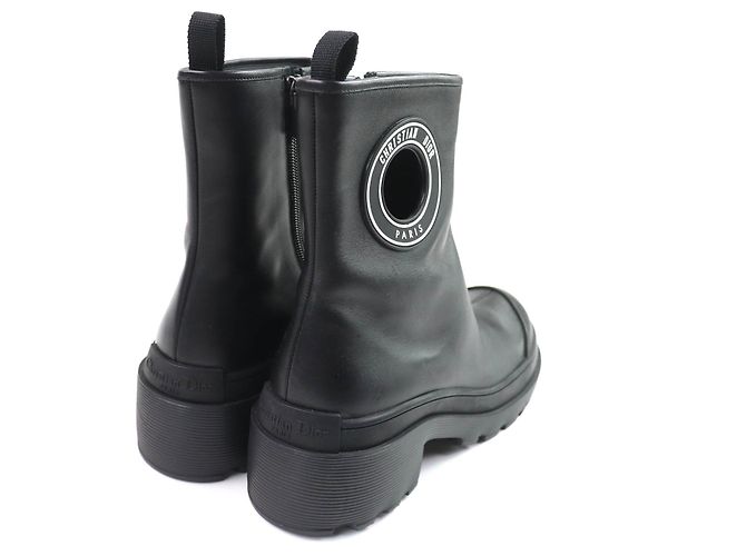 Botas de tornozelo de couro DIOR SYMBOL da Christian Dior Preto - vista 2