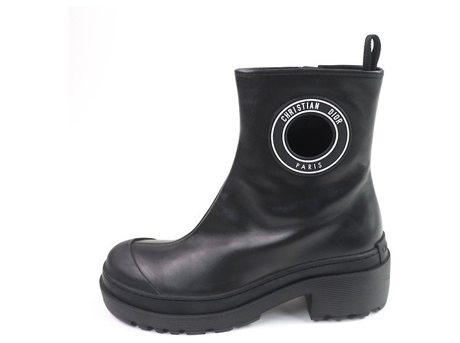 Botas de tornozelo de couro DIOR SYMBOL da Christian Dior Preto - vista 4