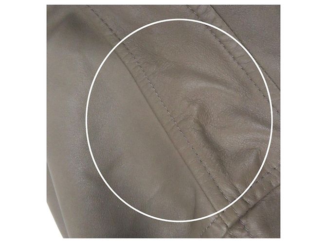 Autre Marque Chaqueta de cuero de cabra Hugo Boss Gris Gris antracita - vista 12