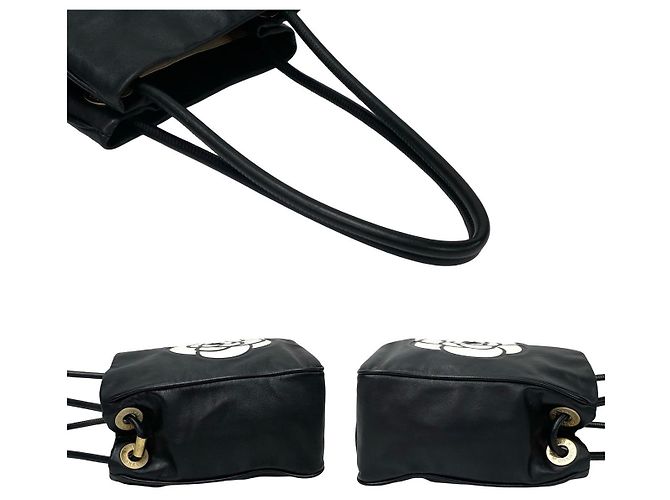 Timeless Borsa 2 in 2 in pelle di agnello Camelia di Chanel Nero Bianco - vista 6