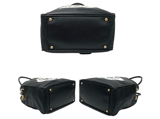 Timeless Borsa 2 in 2 in pelle di agnello Camelia di Chanel Nero Bianco - vista 7