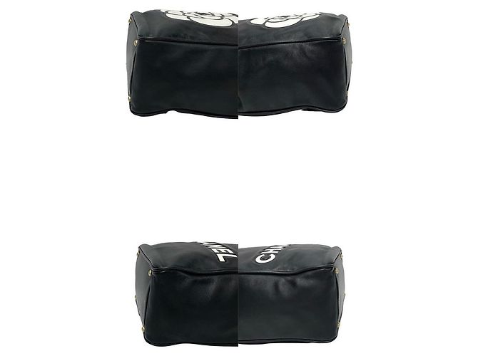 Timeless Borsa 2 in 2 in pelle di agnello Camelia di Chanel Nero Bianco - vista 8