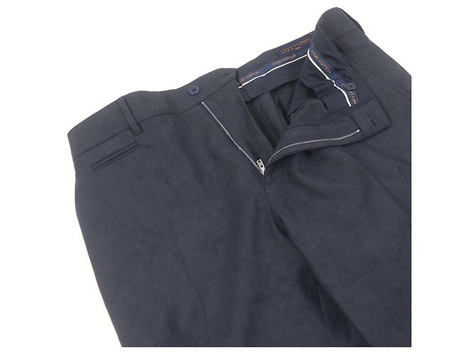 Monogram Polyesterhosen von Louis Vuitton Blau Marineblau - Ansicht 3