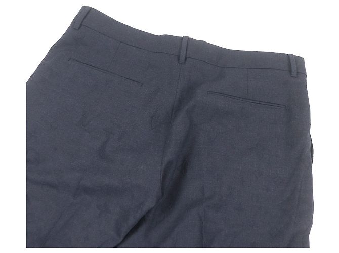 Monogram Polyesterhosen von Louis Vuitton Blau Marineblau - Ansicht 4