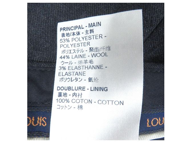 Monogram Polyesterhosen von Louis Vuitton Blau Marineblau - Ansicht 9