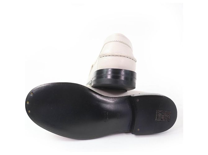 Mocassini Gucci in pelle Beige Crudo - vista 7