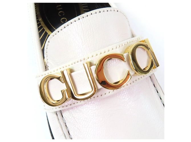 Mocassini Gucci in pelle Beige Crudo - vista 9