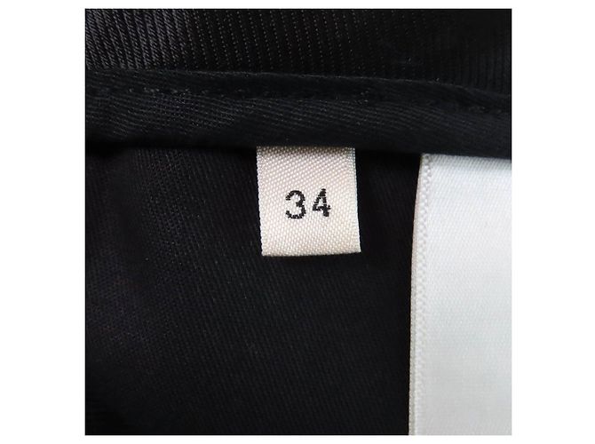 Céline Calça larga de dois pregas Celine Center em lã Preto - vista 7