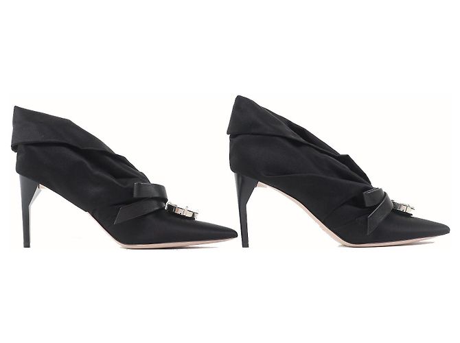 Miu Miu Pumps Satin-Pumps Schwarz - Ansicht 4