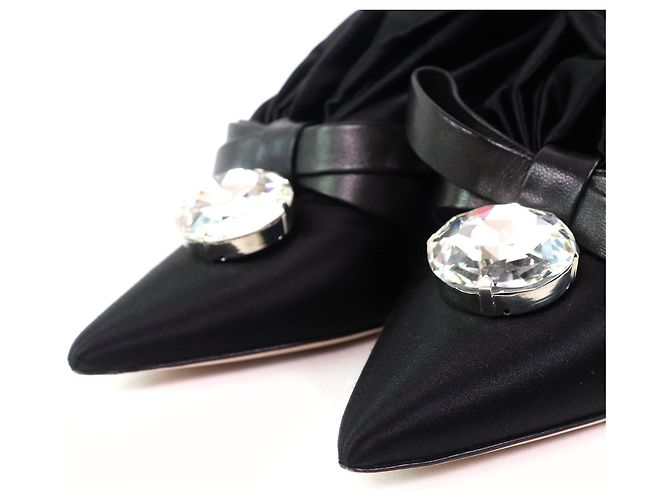Miu Miu Pumps Satin-Pumps Schwarz - Ansicht 5