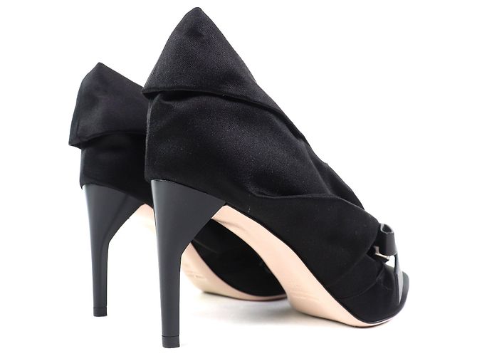 Miu Miu Pumps Satin-Pumps Schwarz - Ansicht 7
