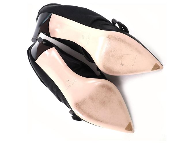 Miu Miu Pumps Satin-Pumps Schwarz - Ansicht 8