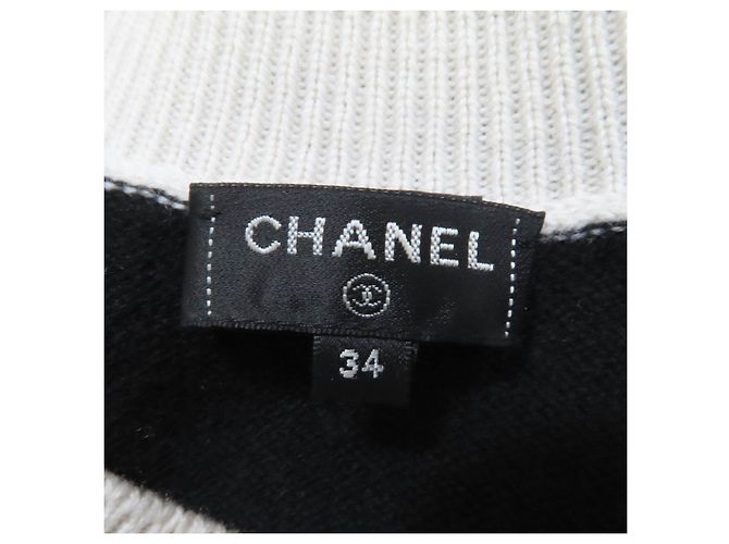 Timeless Top de punto Chanel Negro Blanco - vista 8