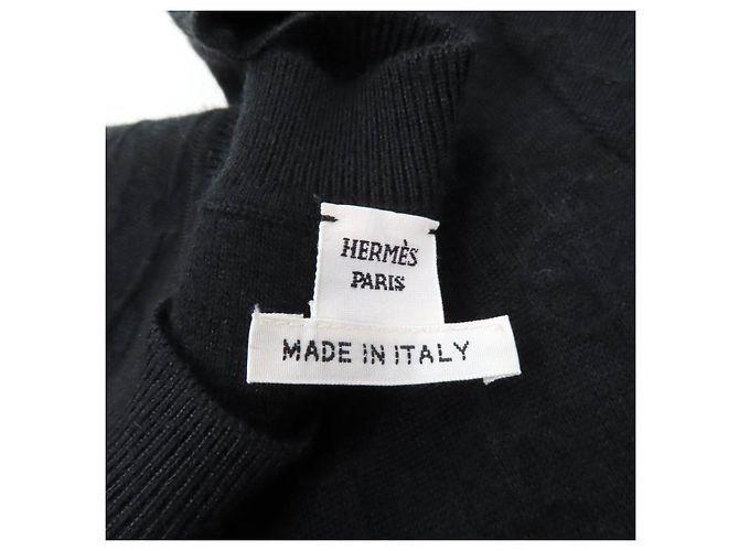 Vestido de cachemira Chaine d'Ancre de Hermès Negro - vista 6