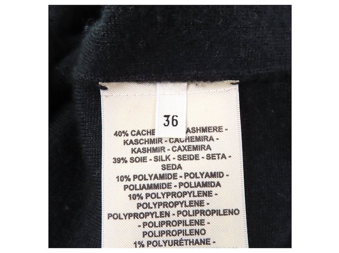 Vestido de cachemira Chaine d'Ancre de Hermès Negro - vista 7