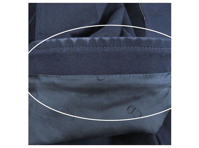 Abrigo Balmacaan de algodón bordado con el logo de Dior Azul Azul marino - vista 11
