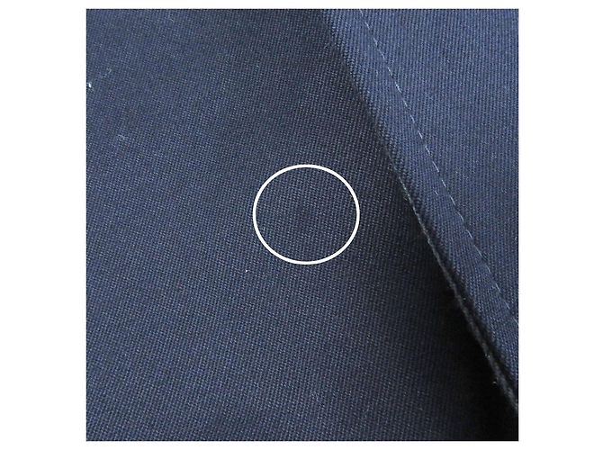 Abrigo Balmacaan de algodón bordado con el logo de Dior Azul Azul marino - vista 12