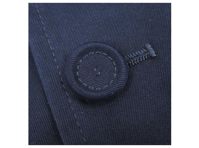 Abrigo Balmacaan de algodón bordado con el logo de Dior Azul Azul marino - vista 5