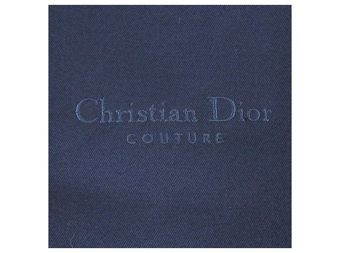 Abrigo Balmacaan de algodón bordado con el logo de Dior Azul Azul marino - vista 6