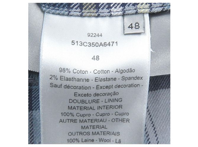 Abrigo Balmacaan de algodón bordado con el logo de Dior Azul Azul marino - vista 8