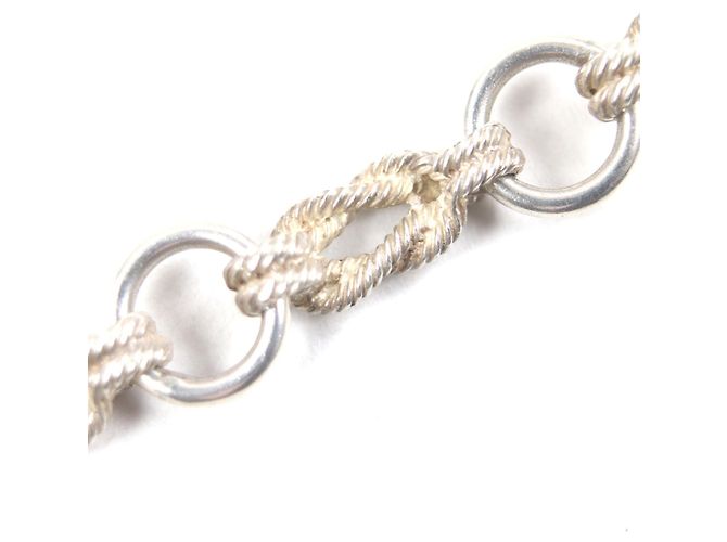 Hermès Audienne Lange Kettenhalskette Silber - Ansicht 5